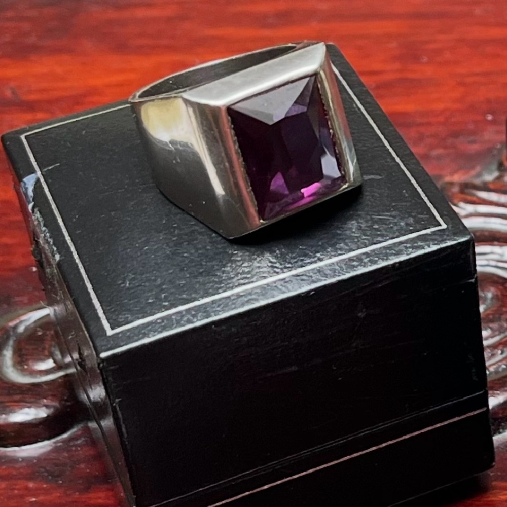 925 Color Cng Sapphire Chunky Ring